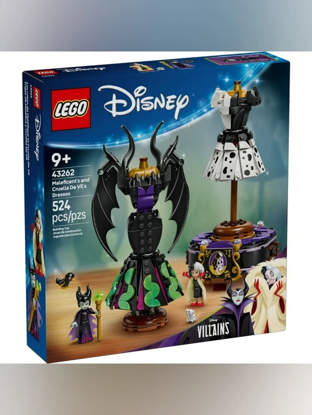 NIB LEGO Disney Villains Maleficent & Cruella De Vil’s Dresses 43262 (524 Pcs)